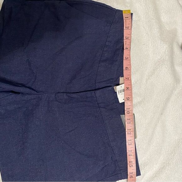 NWT Banana Republic Hamptons Dark Denim Blue Shimmer Shorts 3 1/2" - Picture 7 of 8